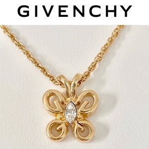 NEW Vintage Givenchy Butterfly G logo necklace
